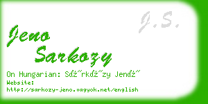 jeno sarkozy business card
